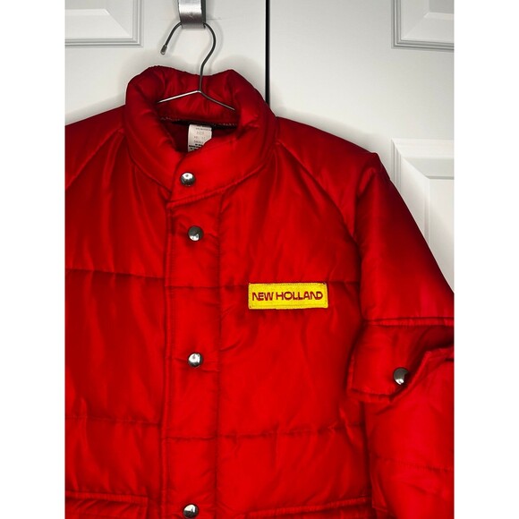 New Holland Vintage Puffer Work Jacket Farming Tractor Supply by Swingster - Picture 4 of 8